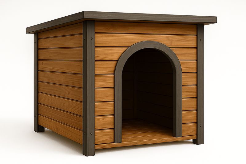 Niche pour chien en bois de pin marron(Marron)