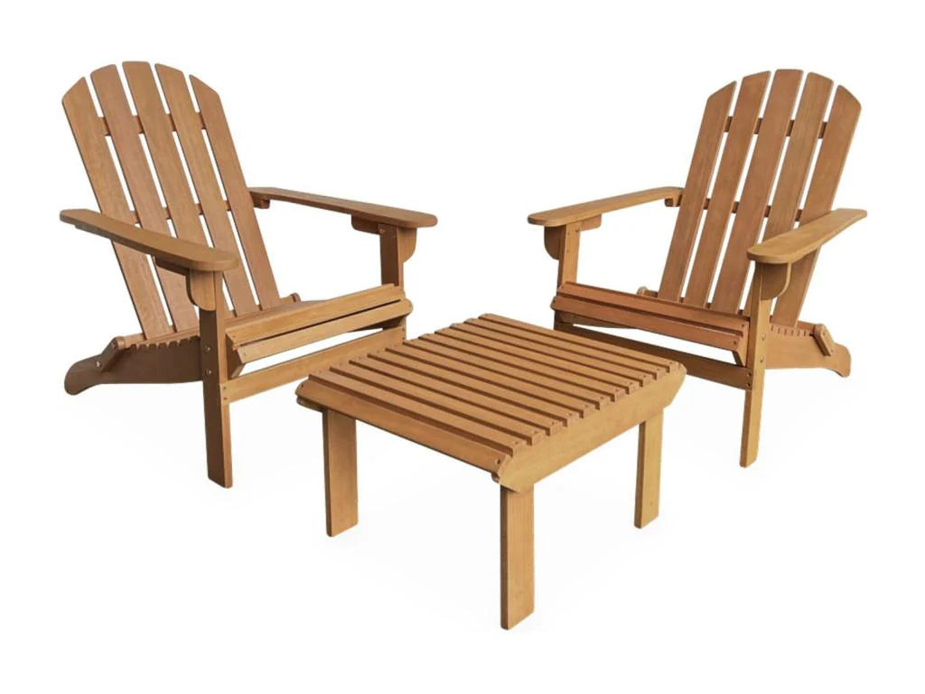Lot Fauteuils Jardin - Naturel clair(Naturel clair)