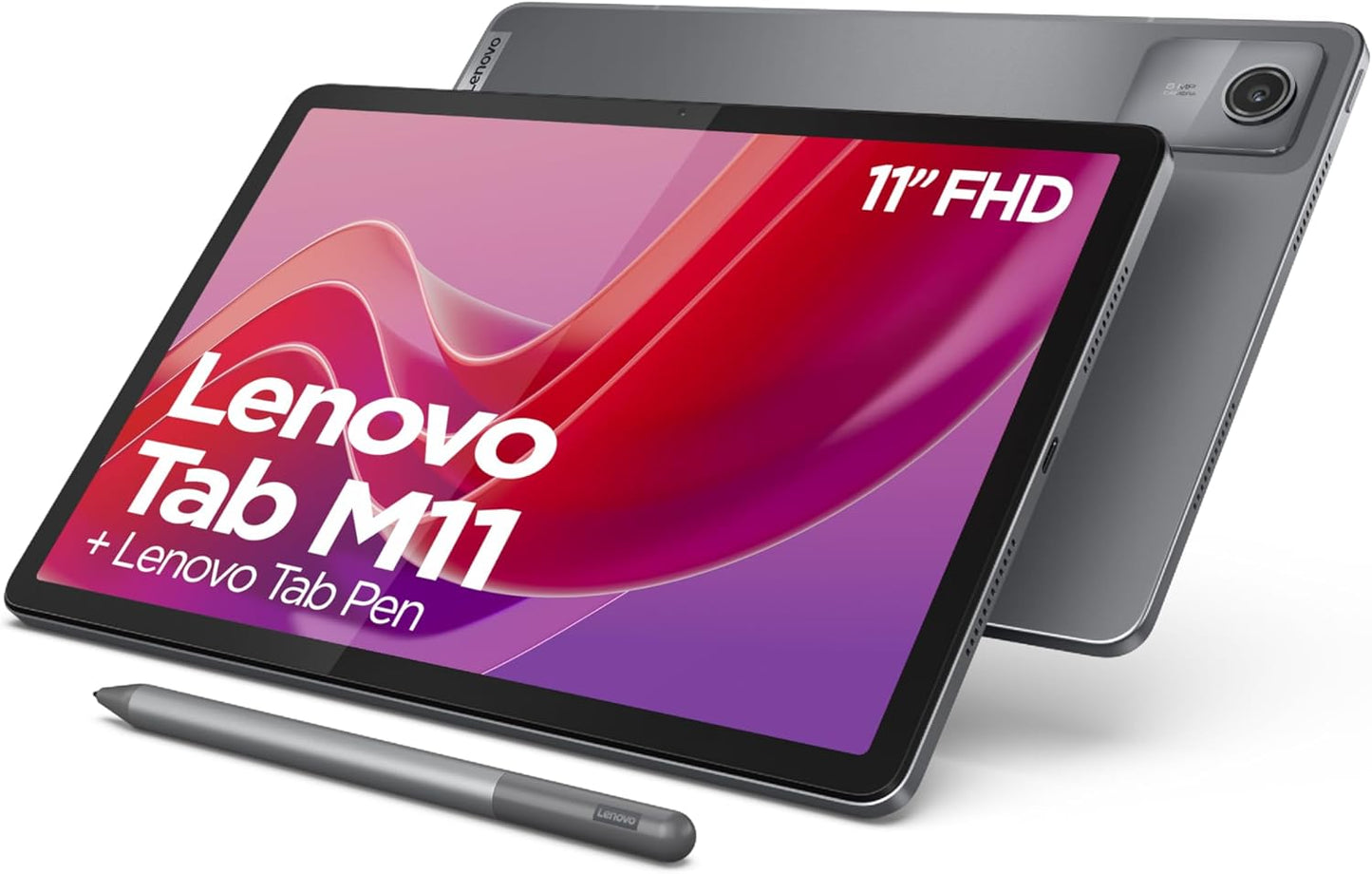 Lenovo Tablette Tab M11 | Écran Tactile WUXGA 11 | MediaTek Helio G88 | 8 Go de RAM | SSD 128 Go | Wi-FI | Android 14 | Gris | avec Stylet