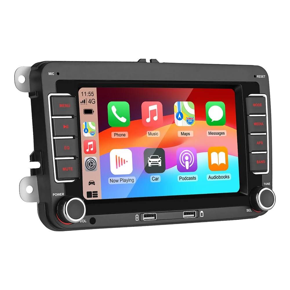 Autoradio Android pour Volkswagen Golf 5 6 Polo Passat B6 B7 CC Skoda Jetta universel multimédia(Noir)
