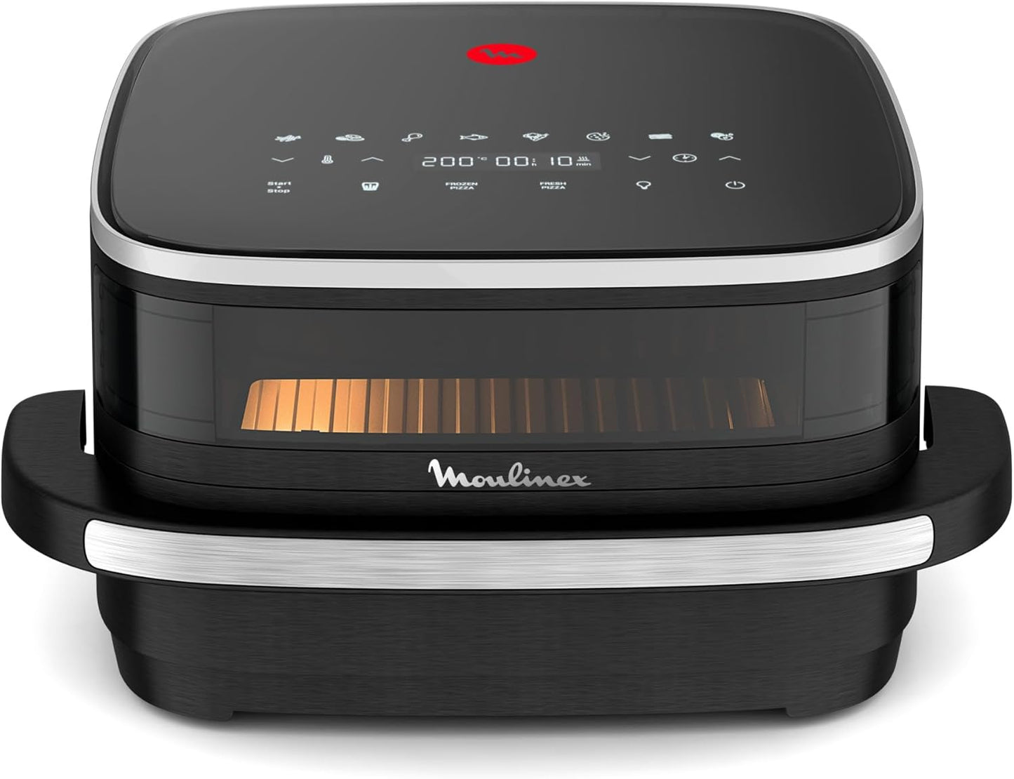 Moulinex Easy Fry XL Surface  Pizza 4L, Air fryer, Très grande surface de cuisson, Compact, Fenêtre de visualisation, Noir, AL4018F0(Noir)