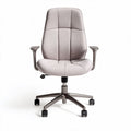 Chaise de bureau réglable en tissu gris avec roulettes 45 x 60 x 100cm