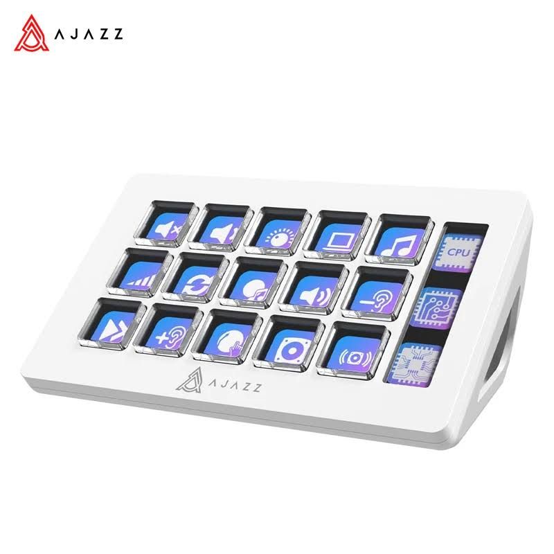 AJAZZ AKP153E Stream Deck panneau de Console multifonctionnel Assistente de bureau 15 touches Macro(Blanc)