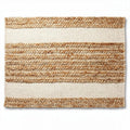 Tapis en jute et coton tressé 90 x 60 x 1 cm pour décoration intérieure