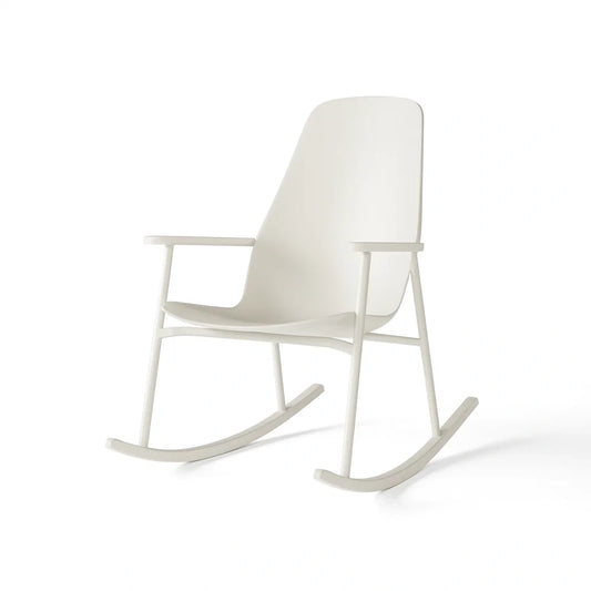 Fauteuil à bascule en polypropylène blanc(Blanc)