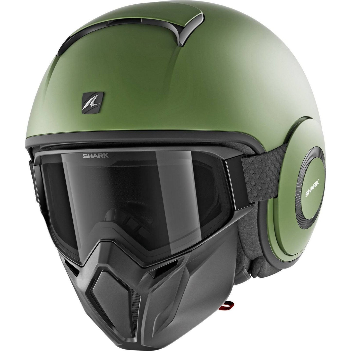Casque Jet Shark Street Drak Blank(Vert/Noir)