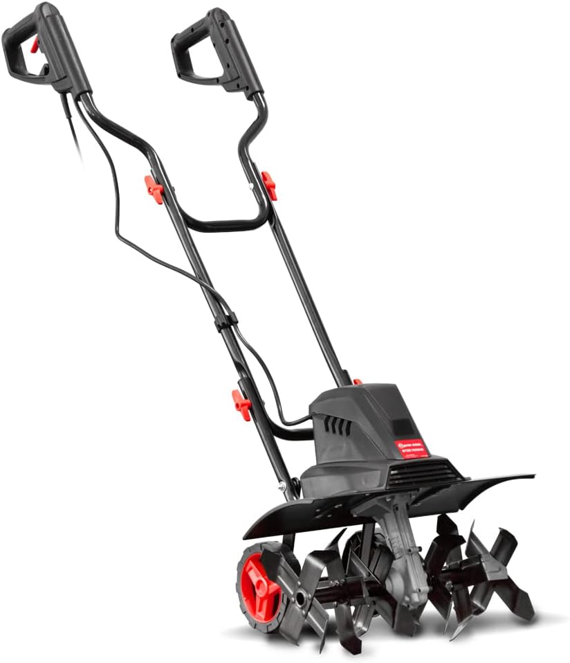 Motobineuse électrique 1500W - 6 Fraises - 45cm - Elem Garden(Noir/Rouge)
