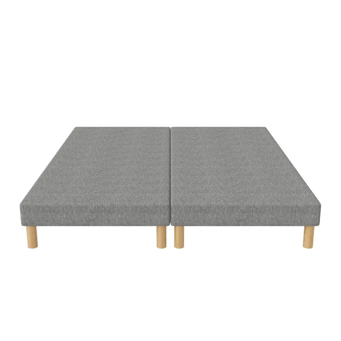 Sommier Tapissier Gris 140x190 (2x70x190) Jeu De Pied Sommier tapissier