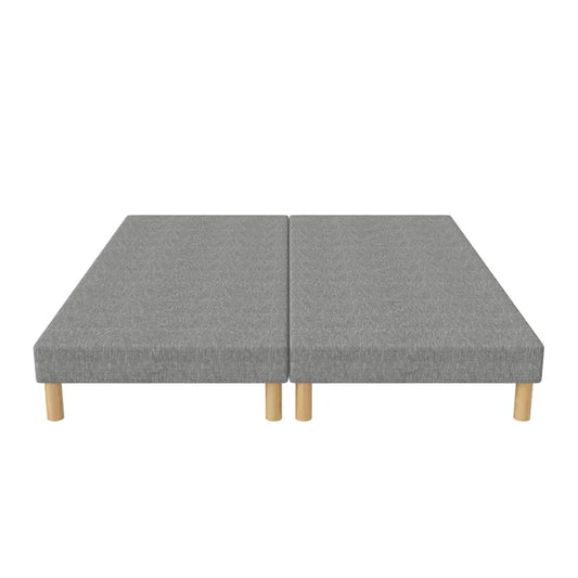Sommier Tapissier Gris 140x190 (2x70x190) Jeu De Pied Sommier tapissier