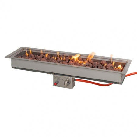 Easyfires Inbouwbrander 95 x 26 cm Zilver(Standaard/Propaangas)