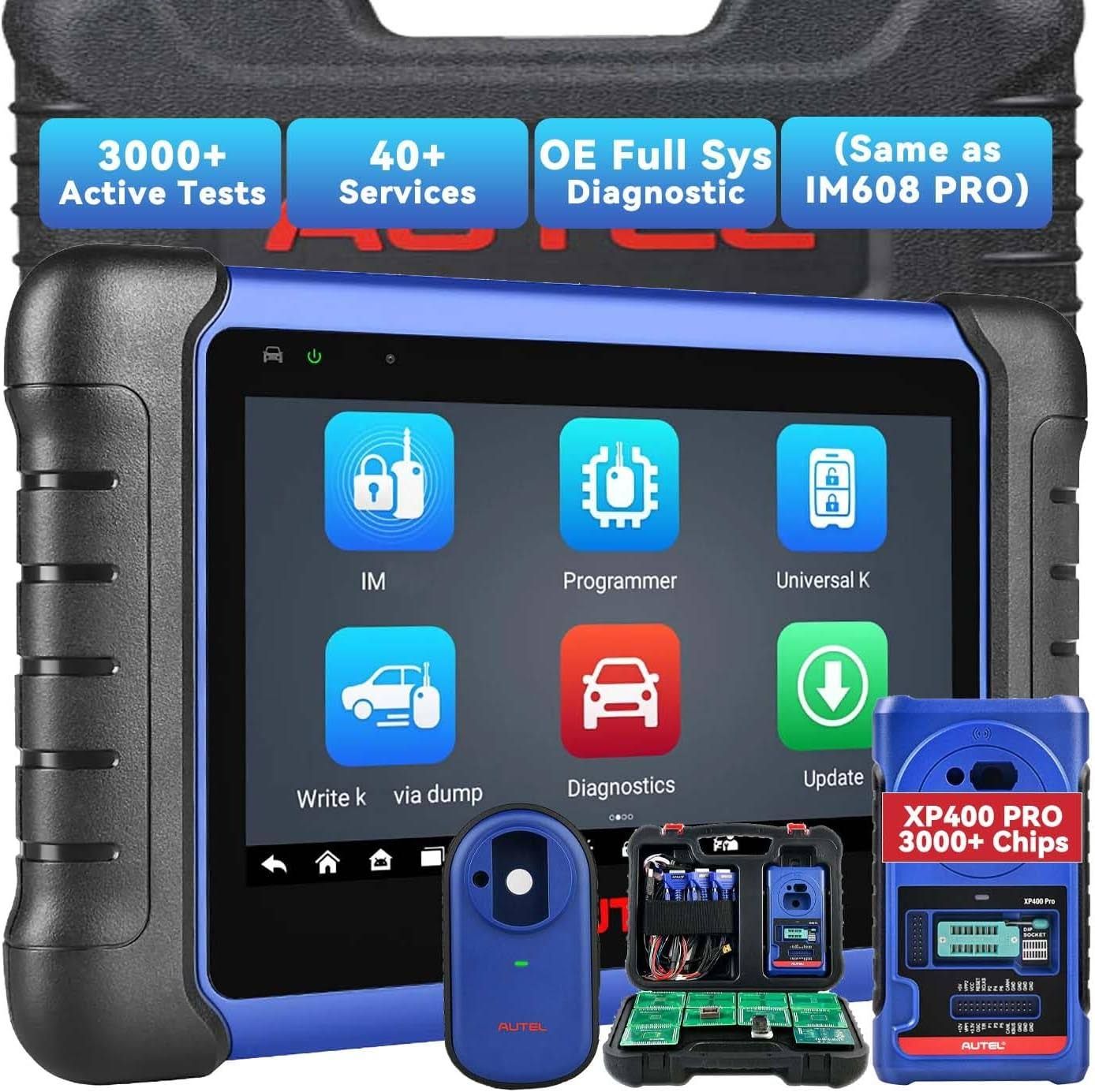 Autel IM508S MAXIIM PROGRAMMATEUR DE PORTE-CLÉS ET OUTIL IMMO(Noir/Bleu)