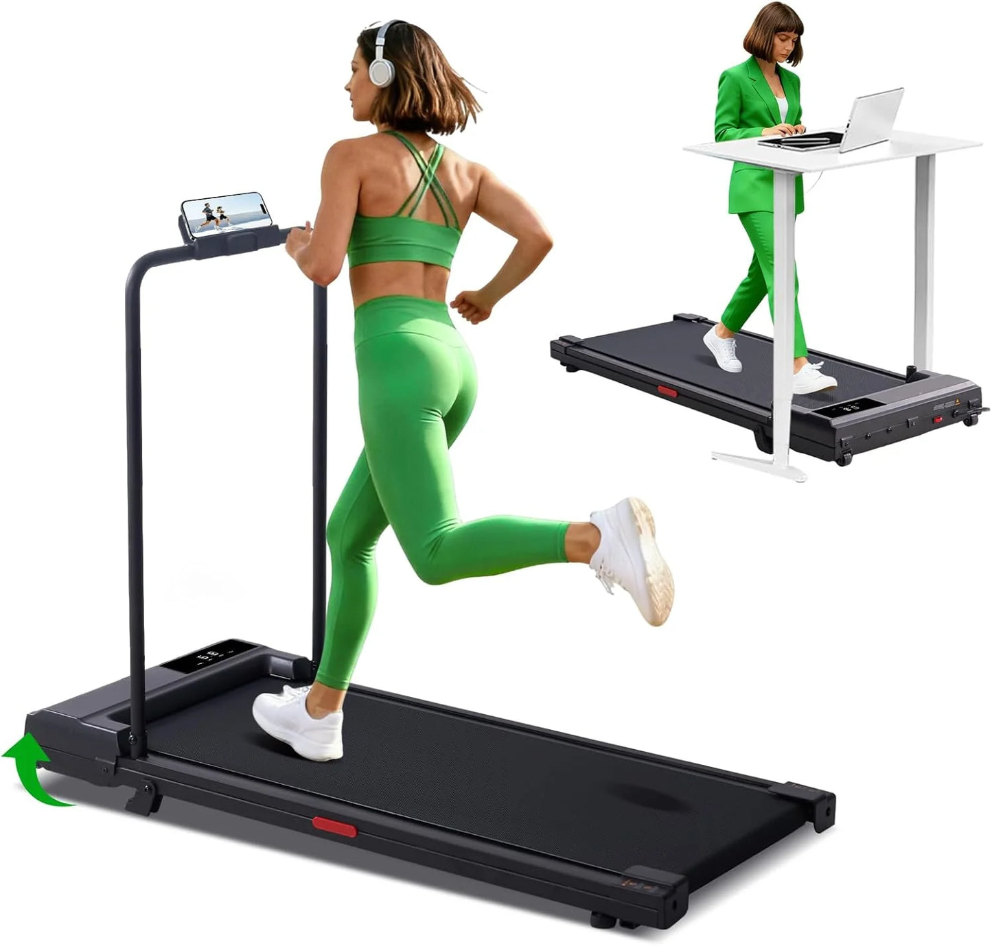 Tapis de marche incliné avec barre(Black A)