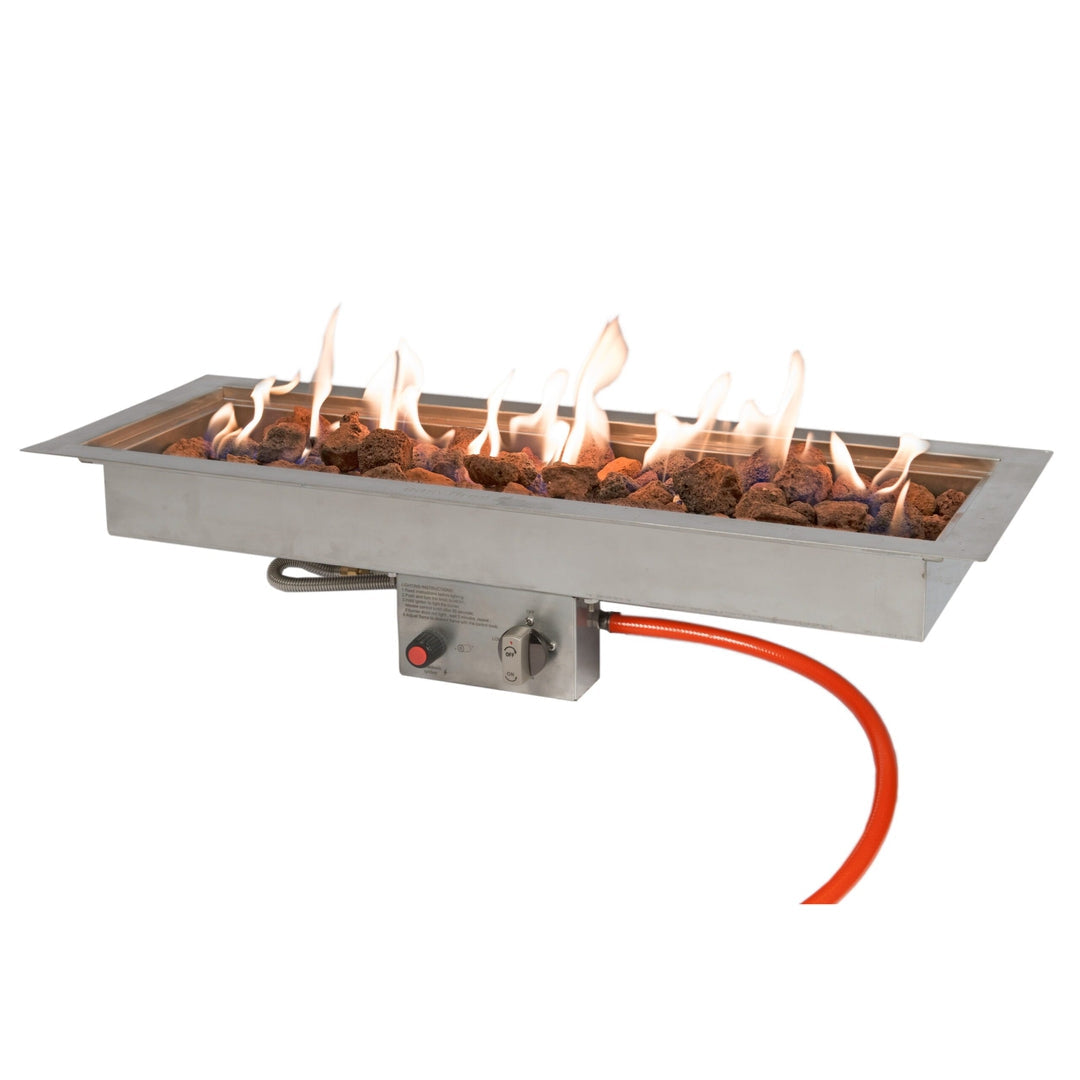 Easyfires Inbouwbrander 76 x 26 cm Zilver(Standaard/Propaangas)
