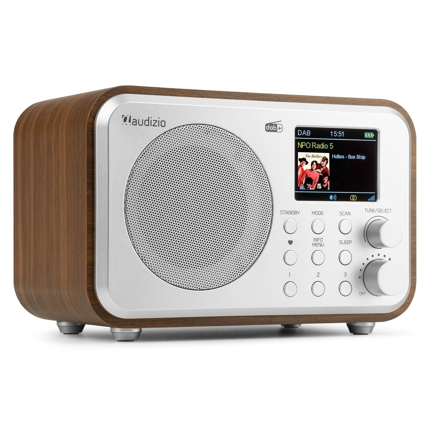 Audizio Milan Radio DAB+ avec batterie Argent(Argent/Marron)