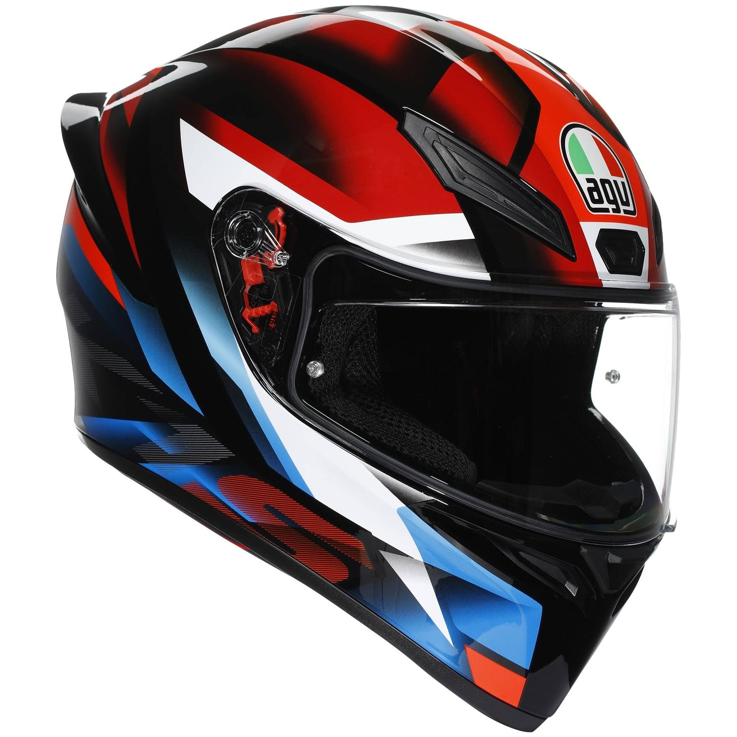 AGV K1 S Fastlap Casque(Noir/Rouge/Blanc/Bleu)