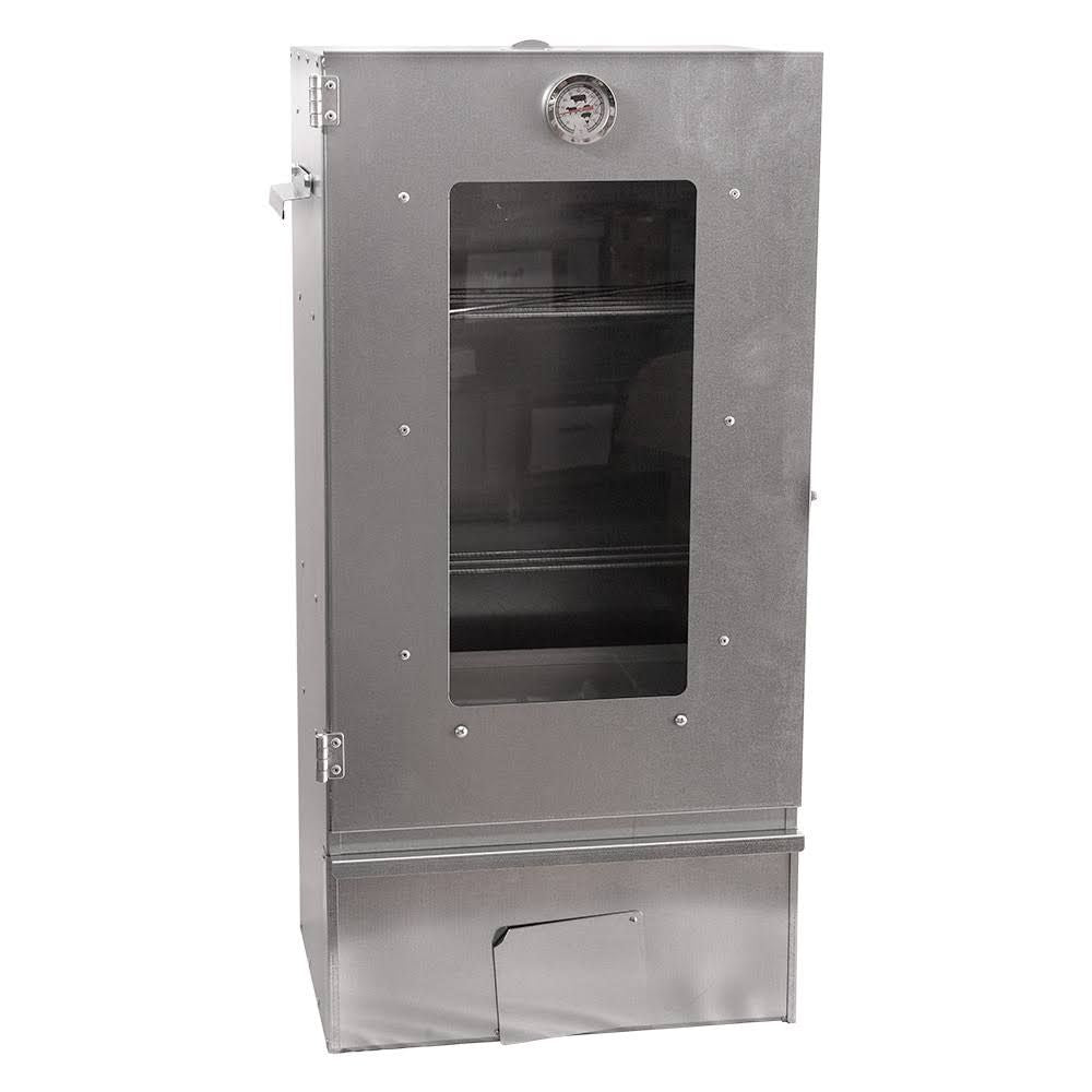 ukal Fumoir 3 niveaux avec porte vitrée h 80 cm(Argent)