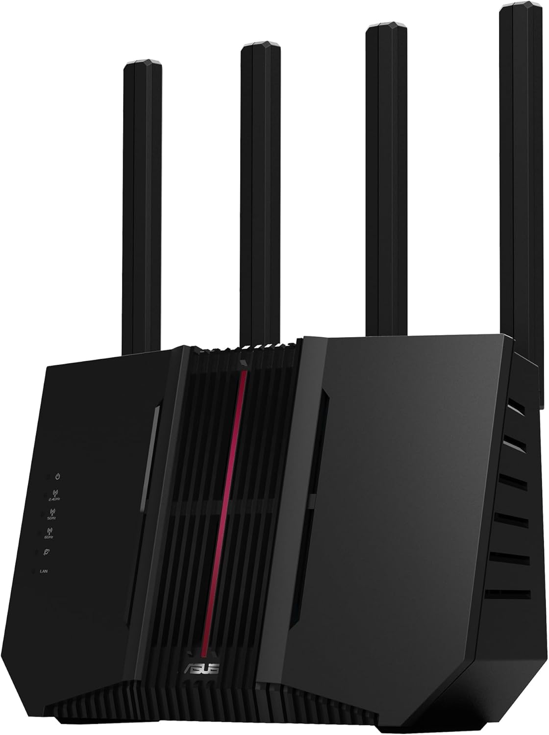 ASUS RT-BE92U - Routeur Wi-FI 7 Extensible - Tri-Bande BE9700, 320MHz  4096-QAM, MLO, AI WAN Detection, AiMesh, Abonnement Gratuit à la sécurité réseau,VPNs(Noir)